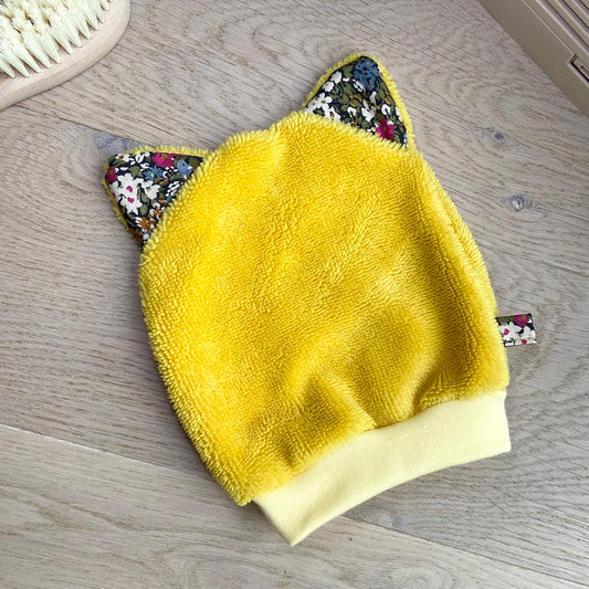 Le gant de toilette marionnette en balade automnale