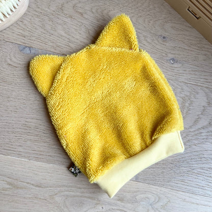 Le gant de toilette marionnette en balade automnale