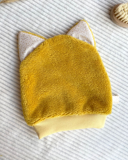 Le gant de toilette marionnette qui aime les paillettes