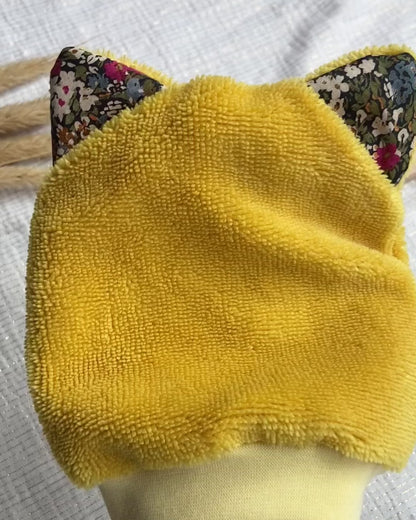 Le gant de toilette marionnette en balade automnale