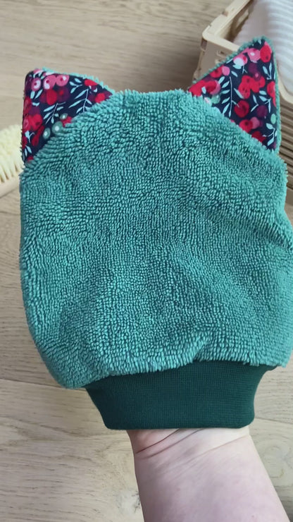 Le gant de toilette marionnette qui aime Noël